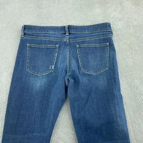 Uniqlo Womens Slim Tapered Jeans 27" Waist 33" Inseam Distressed Blue Denim 3660 - Picture 2 of 10